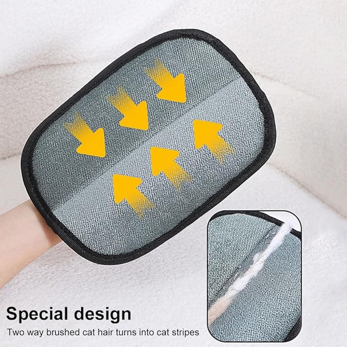1Pcs Pet Hair Remover, Electrostatic Pet Grooming Gloves Reusable Cat & Dog Hair Remover Deshedding Brush Glove for Furniture Bed Sheets Couch Clothes Carpet Car Seat