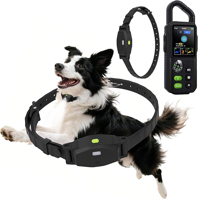 Dog Wireless Fence for Dog, 3 in 1 Adjustable Dogs Perimeter Collar Wireless Fence, Portable Waterproof Training Collar Rechargeable