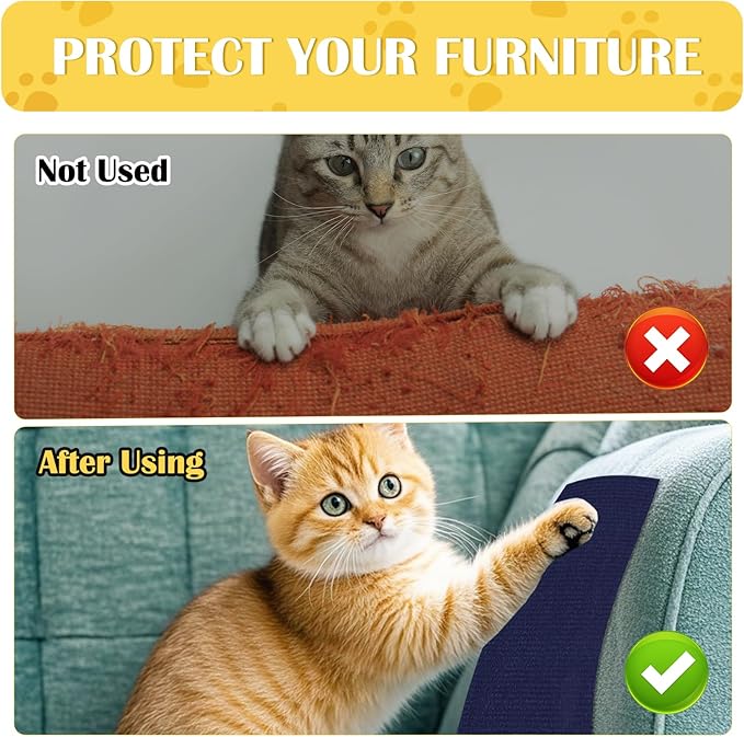 Self-Adhesive Cat Scratch Mat Trimmable Cat Scratching Post Carpet 79in Durable Carpet Mat Pad Replacement for Cat Tree Shelves Post Couch, Furniture, Walls & Doors DIY Cat Climbing Mat(Dark Blue)