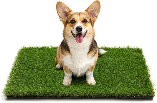 Artificial Grass Turf Grass for Dogs & Outdoor Use, Realistic Fake Lawn Grass for Patio, Garden, Balcony, Durable Turf for Indoor Outdoor Mats (23.6 x 19.7 in)