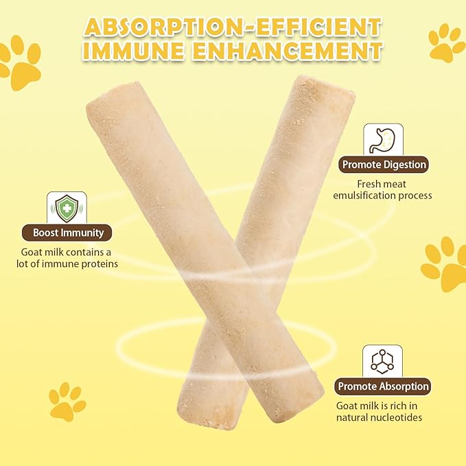 Cat Grass Teething Stick 80g - Freeze Dried Chicken & Goat Milk Dental Treats, High-Protein Chews for Kittens and Cats, Supports Immunity & Teeth