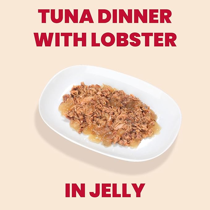 Almo Nature HQS La Cucina Tuna with Lobster in Jelly, Grain Free, Additive Free, Adult Cat Wet Food, Shredded, Pouches, 24 x 55g/1,94 oz