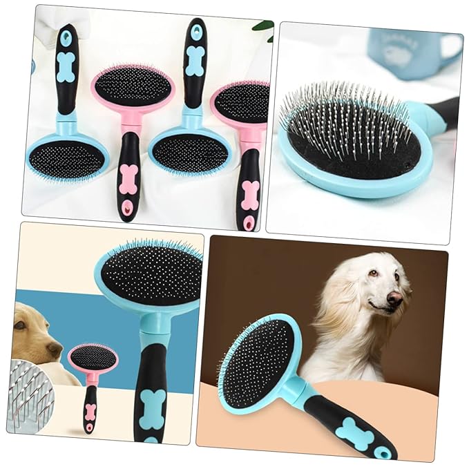 Milisten Indoor Cat Brush Smoothing Brush Pet Comb Gentle Grooming Tool Pet Hairbrush Deshedding Comb