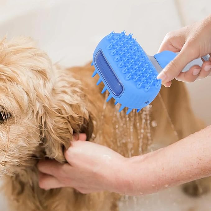Cat Brush, Pet Grooming Brush Double-Sided, Knot Proof Deep-Cleaning Massager, Gentle Hair Care with Steam, Ergonomic Handle, Shedding Removal Bathing Kitten Dog Supplies