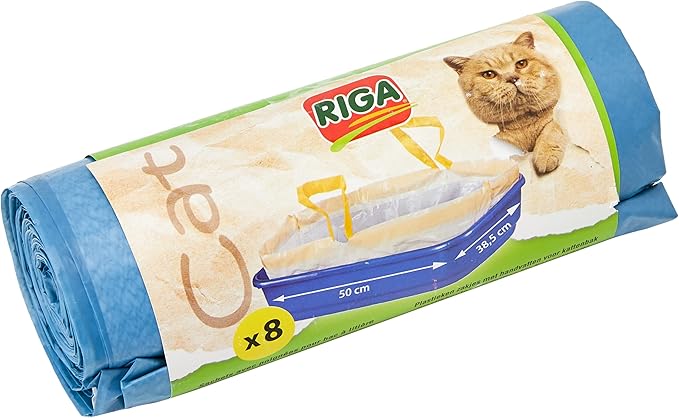 8 Bags with Plastic Handle for Cat Litter