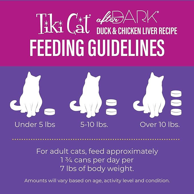 Tiki Cat After Dark Soft Pate, Duck & Chicken Liver, High-Protein, Wet Cat Food for Adult Cats, 3 oz. Can (12 Count)