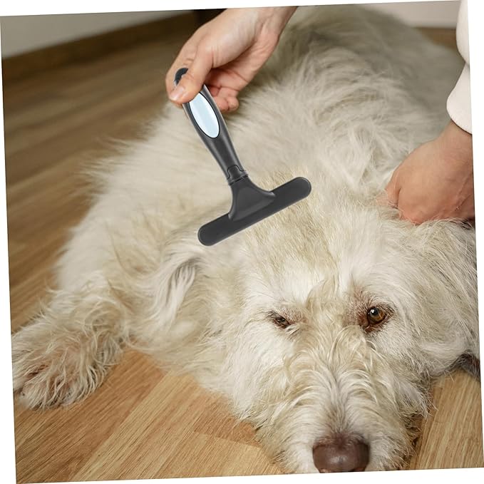 BESPORTBLE Stainless Steel Pet Comb Brush Double Rows Slicker for Dog Cat Grooming Undercoat Rake for Curly Hair