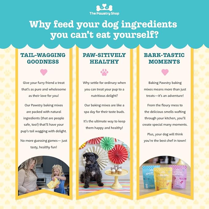 Sweetshop The Pawstry Shop 5 oz Whipped Topping Mix For Dogs, Vanilla Flavor, Homemade Dog Treats, Dog Pup Cups, Whip Cream Treats for Dogs, For Dog Birthdays
