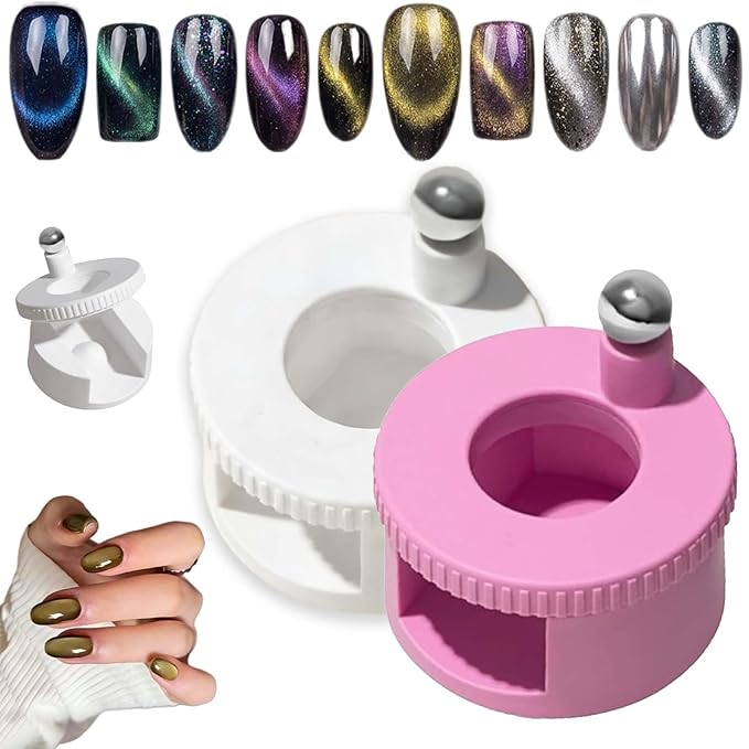 2026 New Rotating Cat Eye Magnet, 360° Rotating Cat Eye Magnet For Nails,Glass Bead NailMagnet