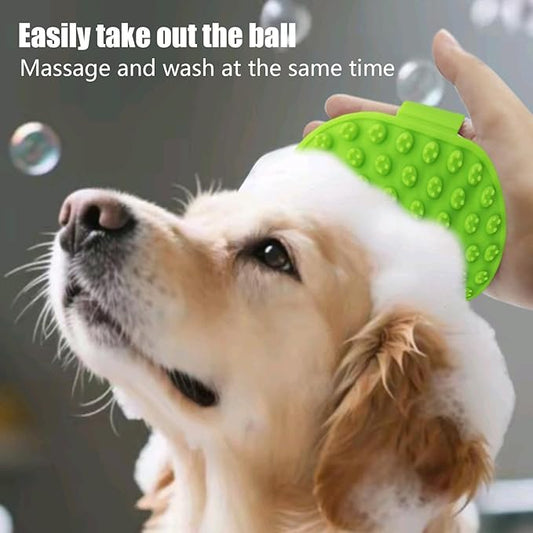Dog Scrubber for Bath,Soothing Massage Pet Grooming Supplies | Dog Scrubber - for Long Short Haired Puppy Cats Kitten Care