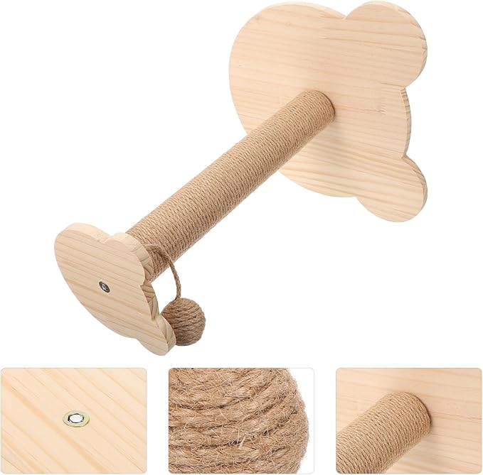 BESPORTBLE Sisal Cat Scratching Post and Vertical Cat Climber with Wear-Resistant Pole for Indoor Kitten Play and Exercise
