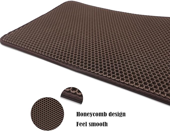 XKMT- Animal Pet Supplies Cats Litter & Housebreaking 75X58 Brown Cat litter Mat Double Layer Pad Trapper Folding Pad EVA Foam Rubber