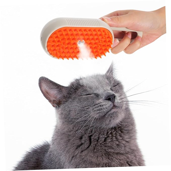 Milisten Pet Grooming Brush with Spray Rotatable Handle for Dog Bathing Cat Shedding Efficient Hair Removal Shedding Control for Long Haired Pets Compact Portable Design