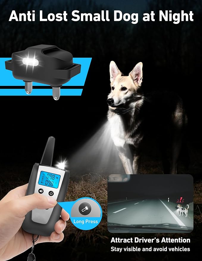 Ultra-Small Dog Training Collar, Tailored for Small Dogs 5-15lbs & Medium, Lightest Training Collar with Beep Vibration, Light for Night Walks, 3300Ft Rechargeable E Collar with Remote IPX7 Waterproof