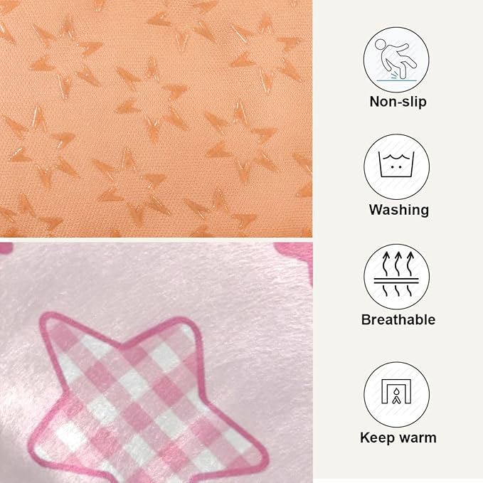 Dog Bed for Crate Washable Pet Sleep Pad, Stars Kennel Mat with Non-Slip Bottom, Soft Fluffy Supplies Pet for Dogs and Cats (36x24 inch)