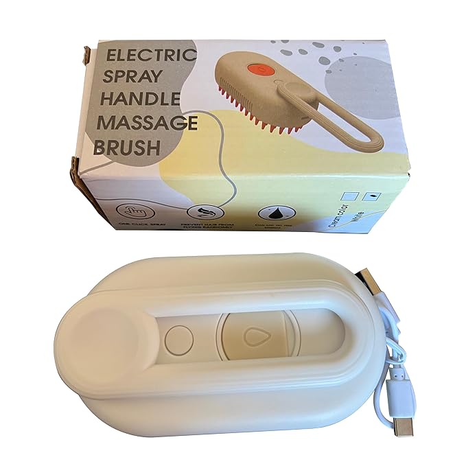 Easy Self-Cleaning Pet Steam Brush with 360° Rotating Arm for Long and Short Hair Cats and Dogs Grooming Supplies Steam Brush for Shedding (One Size, 3, Count)