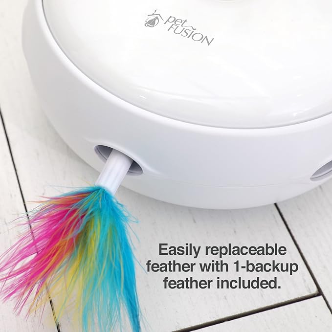 PetFusion Ambush Interactive Cat Toys for Indoor/Outdoor Activity - New & Improved Cat Feather Toys Replacement Feathers Available 12 Month Warranty