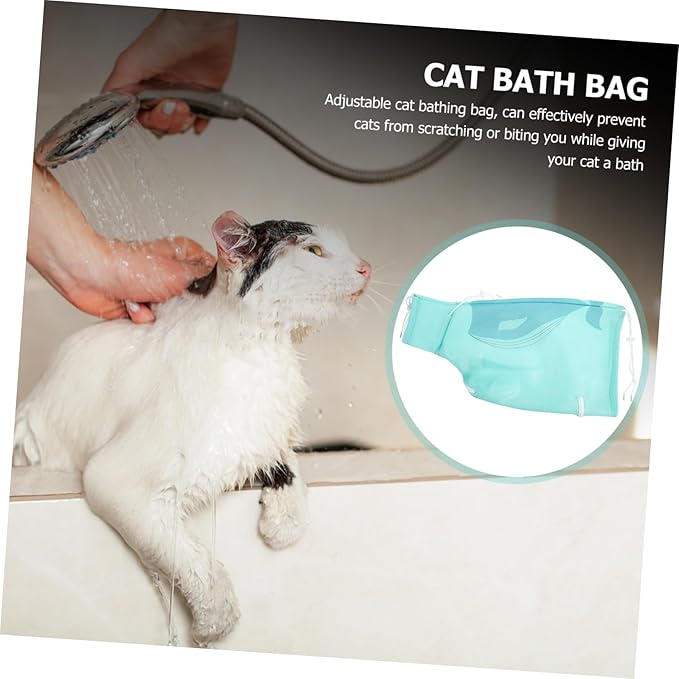 KESYOO Cat Grooming Bag Cat Shower Net for Safe Nail Trimming and Bathing Lightweight Comfortable Design for Easy Cleaning and Ear Care Random Patterns