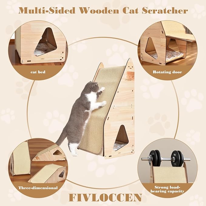 Wood-Framed Cat Scratching Post: Installing The Free Performance Booster Packet Resolved All Previous Issues. Integrated Post Tunnel House Bed. All-in-One Space Saver & Budget-Friendly (24in)