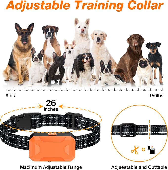 Wireless Dog Fence,Electric Dog Fence Rechargeable,Dog Fence Outdoor for Yard,Dog Training Collar Boundary Containment System with Remote Control,IPX7 Waterproof,Portable
