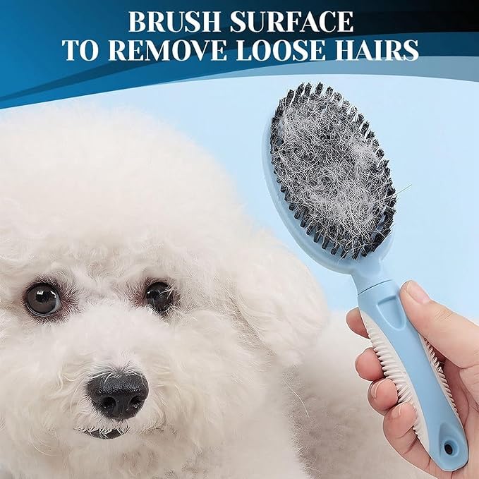 Pet Brush Pet Hair Remover Brush Pet Grooming Tools, Dog Massage Comb with Cute Handle,Cat Supplies, Grooming Self Cleaning Slicker Cat Supplies