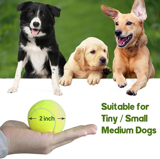 2 inch Dog Training Tennis Balls, 16 Pack Pet Mini Tennis Balls for Small Medium Dogs Fetching Training Exercise