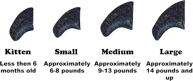Soft Nail Caps 60 Packs for Cats - Black Holographic Glitter Small