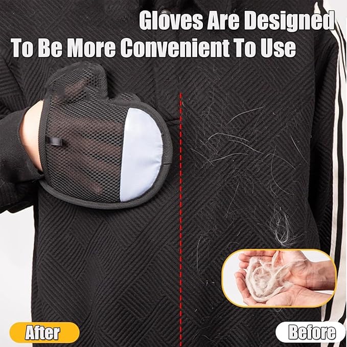 Electrostatic Pet Hair Removal Gloves,2025 New Upgraded Reusable Washable Grooming Gloves for Furniture, Couch, Carpet, Car Seats, Upholstery, Bedding, Cats and Dogs,Static Removal Tool(1 PCS)