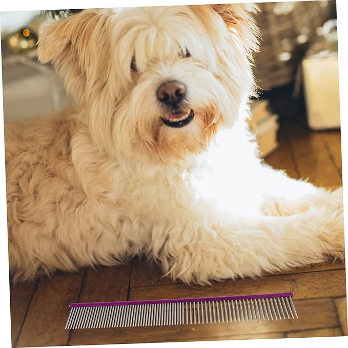 Grooming Comb for Cats and Dogs Wear-resistant Pet Hair Comb Non- Design Smooth Edges for Safe Grooming Portable and Lightweight for Daily Use