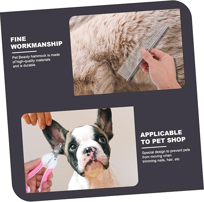 Pet Grooming Hammock Sling Kit for Dogs and Cats Pet Nail Clipper and Trimmer Set Convenient Grooming Supplies for Medium and Small Color Random