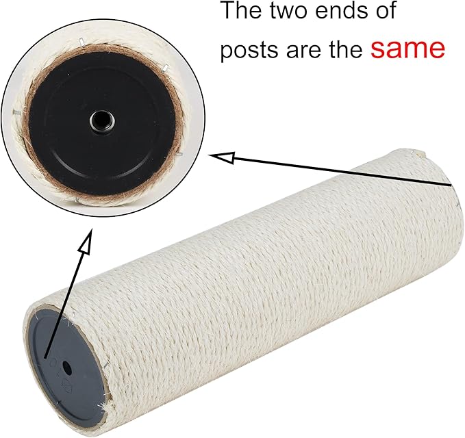 Dimaka Cat Scratching Post Replacement Pole 4.5 inches Diameter,15.7 inches Length,Natural Sisal Covered