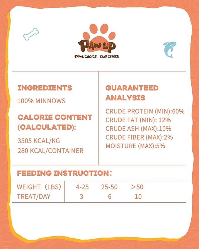 PAWUP Freeze Dried Salmon Dog Treats, Single Ingredient Raw Dog Food Toppers, Healthy Training Treats for Dogs,3.8 oz
