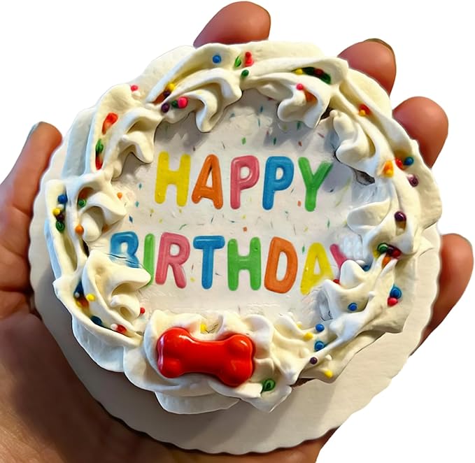 Dog Birthday Cake- Edible Puppy Party Crunchy Cookie Treat Decorated Gift - Bad to The Bone- Perfect Dog Gift