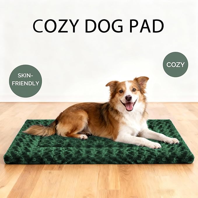 Dog Bed Mat - Dog Crate Pad - Reversible Dog Mat for Pet Comfort - Soft Bed Pads with Dual-Sided Design for All Seasons - Durable, Machine Washable Mat for Crates, Travel, and Home