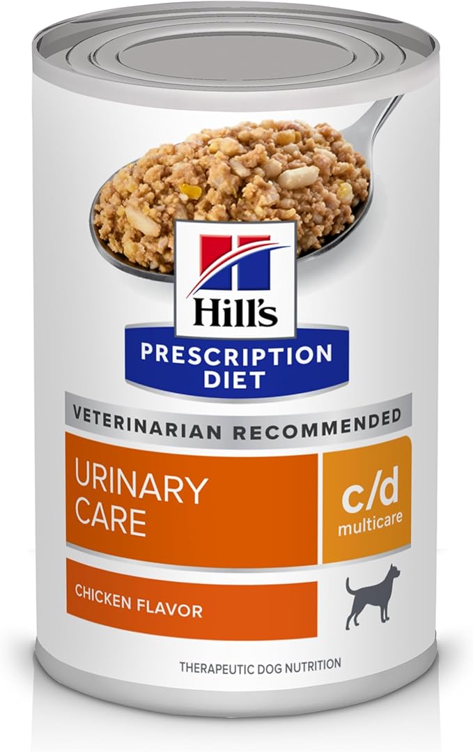 Hill's Prescription Diet c/d Multicare Urinary Care Chicken Flavor Wet Dog Food, Veterinary Diet, 13 oz. Cans, 12-Pack