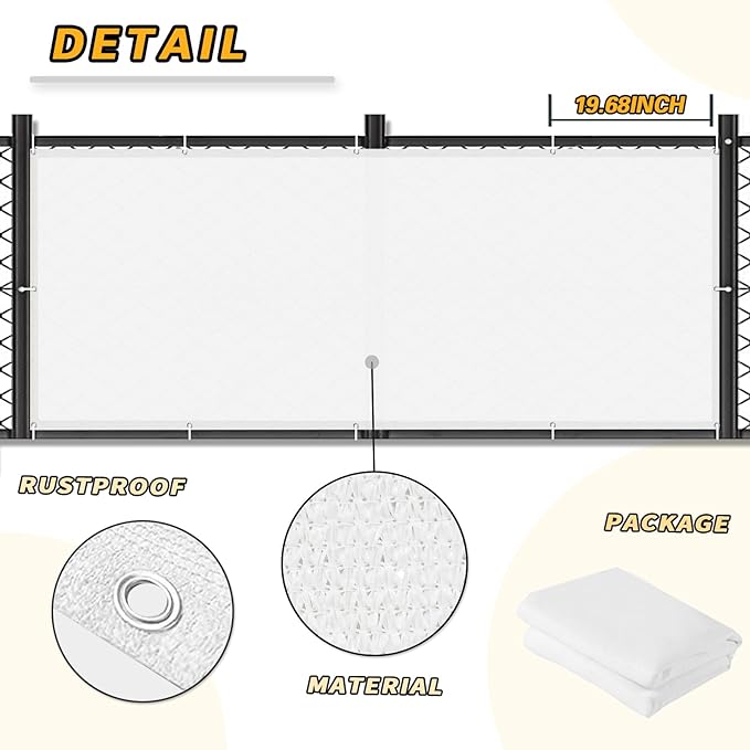 LOVE STORY Balcony Privacy Screen, 3'x10' Deck Shield Screen Fence Cover,UV Protection and Weather-Resistant,3 FT Height for Deck, Patio, Backyard, Outdoor Pool, Porch, Railing, White