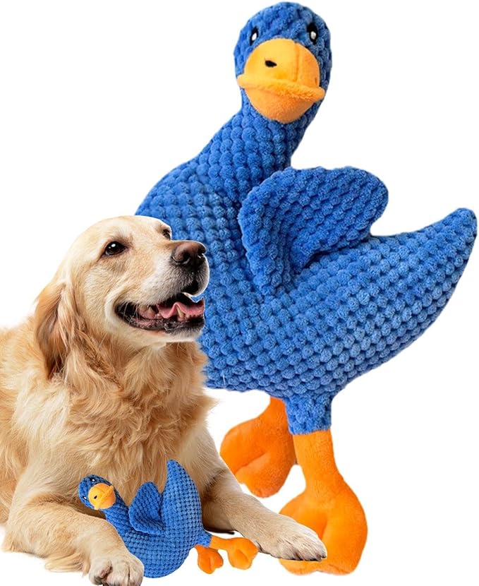 Dog Stuffed Toys - Squeaky Duck Interactive Pet Supplies | Chew with Sound for Puppy Play Small Medium Large Breed Home Travel Daily Outdoor