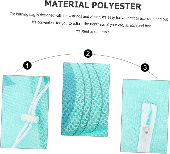 KESYOO Cat Grooming Bag Cat Shower Net for Safe Nail Trimming and Bathing Lightweight Comfortable Design for Easy Cleaning and Ear Care Random Patterns