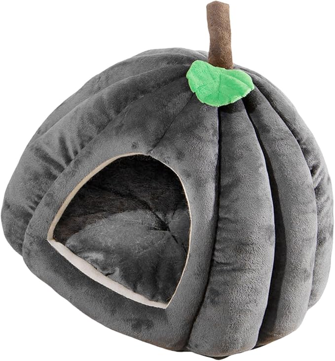 Peiiwdc Detachable Pet Bed Kitten Puppy Dog Cave Cartoon Pumpkin Pet Detachable Cushion Nest Supplies Cave Washable