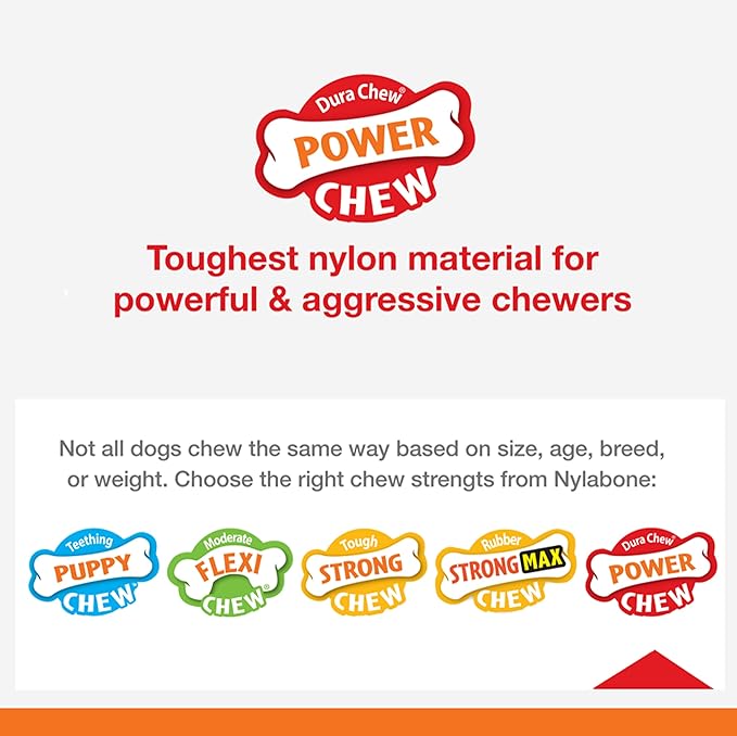 Nylabone Comfort Hold X-Bone Power Chew Toy for Dogs, Dog Toys for Aggressive Chewers, Beef Flavor, Small - Up to 25 lbs, 1 Count