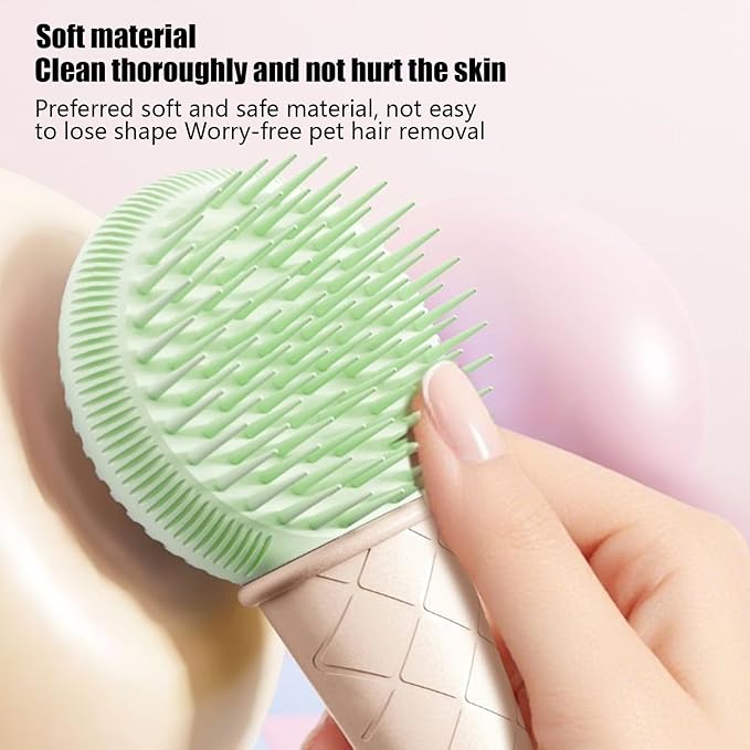 Cat Grooming Brush – PP 16.8x7.6cm | Cat Brush | Desheddxing Brushs For Cats Hair Removal, Massage, And Daily Pet Grooming Use, Keeping Your Cats Coat Smooth, Shiny