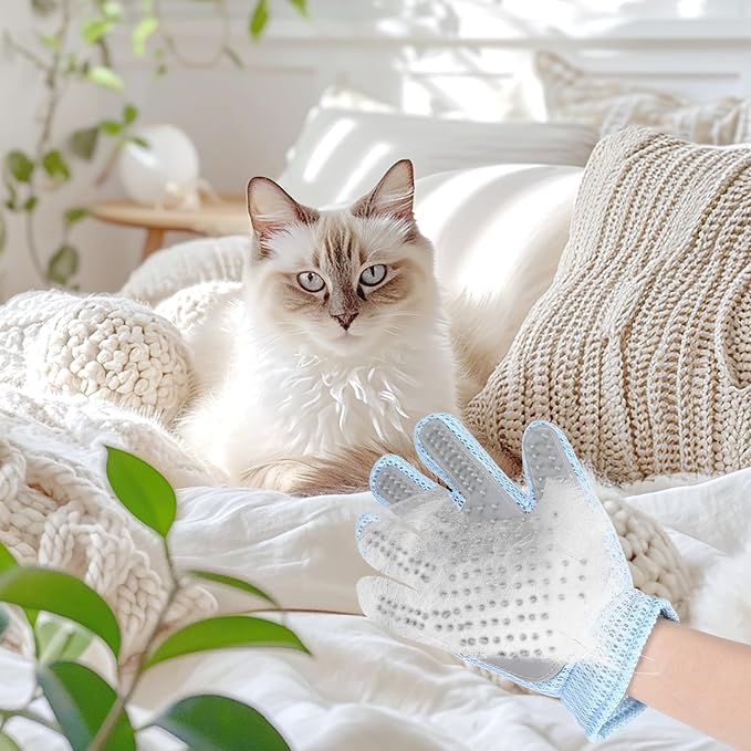 1PCs Cat Grooming Gloves Pet Hair Remover Glove Washing Bath Glove for Cat Dog Pet Grooming Glove for Shedding, Massage Cat Grooming Gloves for Hair Removal