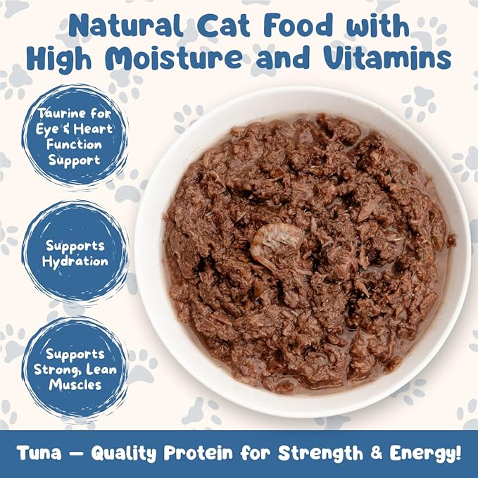 Queen's Cat & NUTRI PLAN Wet Cat Food Gourmet Tuna & Krill Shrimp Meat Recipe 5.64 oz Cans, High Protein Taurine Rich, No Added Preservatives or Seasonings, Complete Balanced Nutrition, Pack of 24