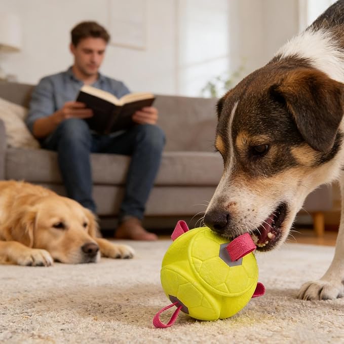 Dog Balls | with Rope Chew Pet Supplies,Dog Chew Toys Fetch Ball,for Small Large Breed Aggressive Chewers Indoor Outdoor Enrichment Stimulation Boredom