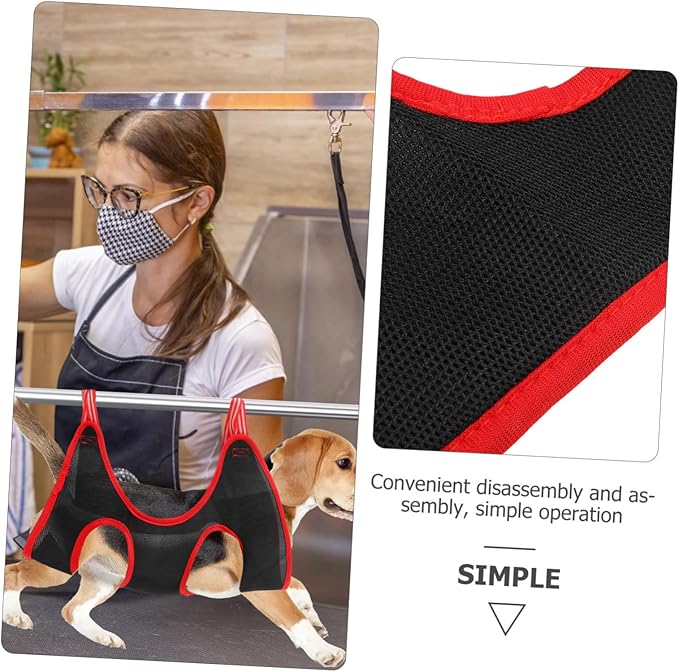 Breathable PET Grooming Hammock for Nail Cutting Adjustable Sling for Cats and Dogs Random Color PET Grooming Accessories