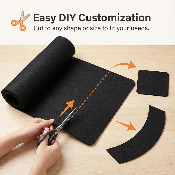 120"x15.8" Cat Scratch Mat Self-Adhesive Cat Scratch Carpet Trimmable Self-Adhesive Carpet Climb-Cat Scratcher for Couch, Sofa, Wall, Door Covering Tower and Replacement Pads (Black)