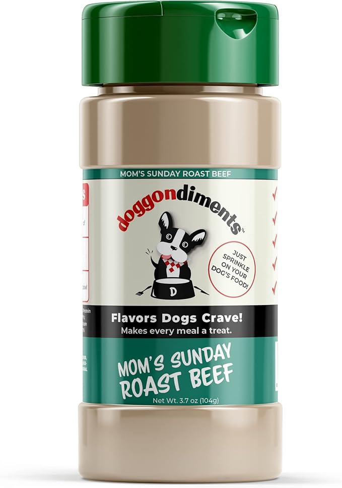 Mom's Sunday Roast Beef Dog Food Topper, Fun People Food Flavors, Made in USA