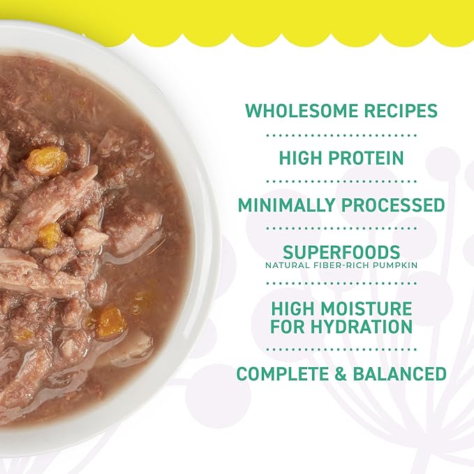 PETITE CUISINE Whole Foods Wet Cat Food, Tuna, Pumpkin & Tilapia Entree in Broth, 2.8 oz. Can (24 Count)