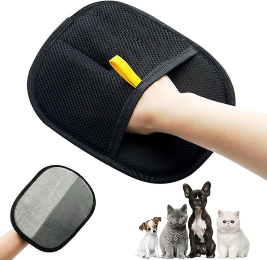 Electrostatic Pet Hair Removal Gloves for Cats, Dogs &Horses, Reusable &Washable for Furniture Couch Carpet Car Seats