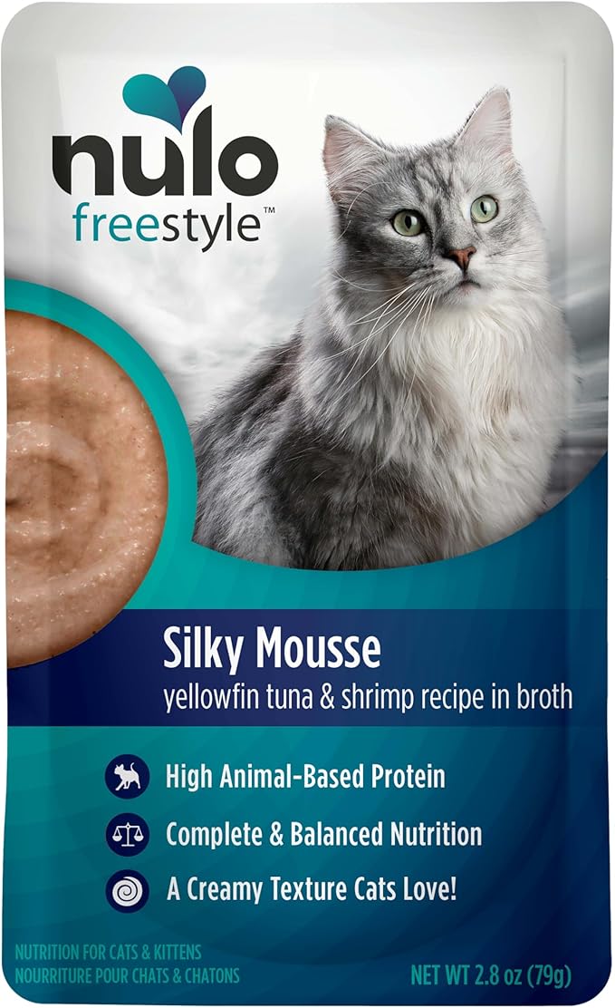 Nulo Freestyle Wet Cat Food 24 Pack Mousse, Smooth As Silk Texture with High Animal-Based Protein for Complete and Balanced Nutrition Your Kitten to Senior Cat Will Crave